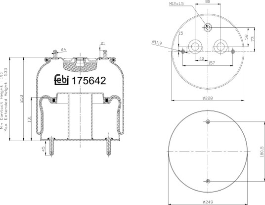 Luftbelg, fjæring FEBI BILSTEIN 175642