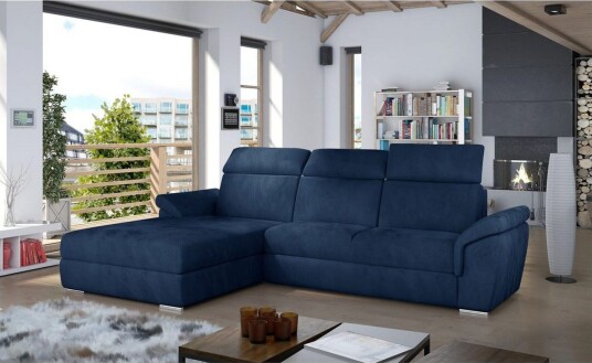 Hjørnesofa Eltap Trevisco 272x216x100 cm Kronos 09 Mørk Blå Venstre