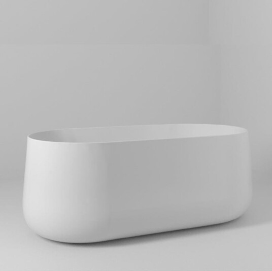 Svedbergs Auren Frittstående Badekar 156x81 cm, Lucite, Hvit Matt Svedbergs Auren Frittstående Badekar 156x81 cm, Lucite, Hvit Matt