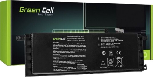 Green Cell Batteri Til Bærbar Pc Tilsvarer: Asus B21n1329 Litiumpolymer 4-Cellers 4400 Mah Svart AS80