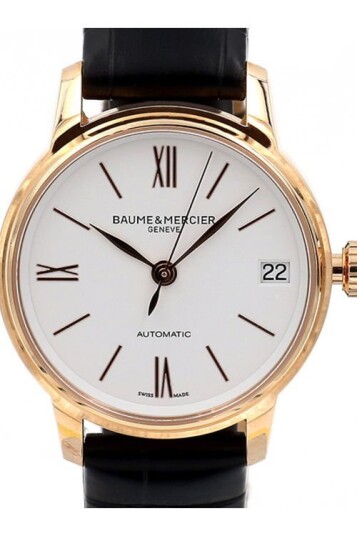 Baume & Mercier Dameklokke M0A10270 Classima Hvit/Lær Ø31 mm Baume & Mercier Dameklokke M0A10270 Classima Hvit/Lær Ø31 mm