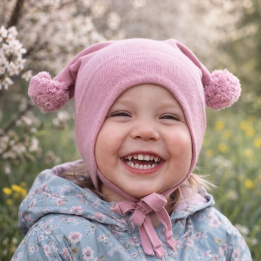 Nordic Kids   Vårlue Bomull Rosa