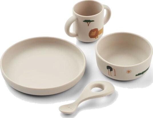 Spisesett Liewood Vivi Safari Sandy Mix