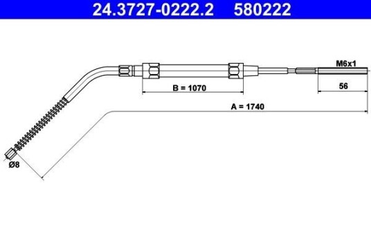 Ate Tautrekk parkeringsbrems ATE 24.3727 0222.2
