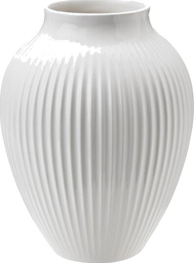 Knabstrup Keramik Knabstrup vase riller 12,5 cm Hvit Knabstrup Keramik Knabstrup vase riller 12,5 cm Hvit