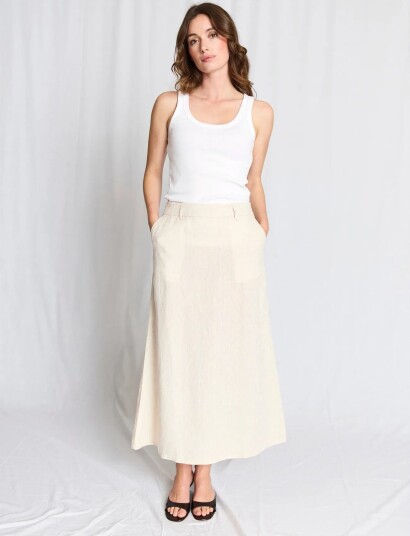 Bruun & Stengade Bs Jolanda Regular Fit Skirt Beige L