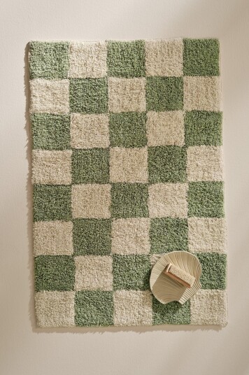 Jotex Badematte 60x90 Cm Bomull/Gummi 2 grønne + 1 naturhvit MELA 19570000447