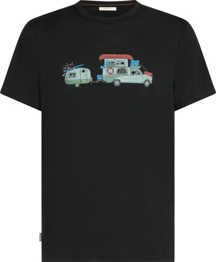 Icebreaker Men Merino 150 Tech Lite Ss Tee Transportage Black XL
