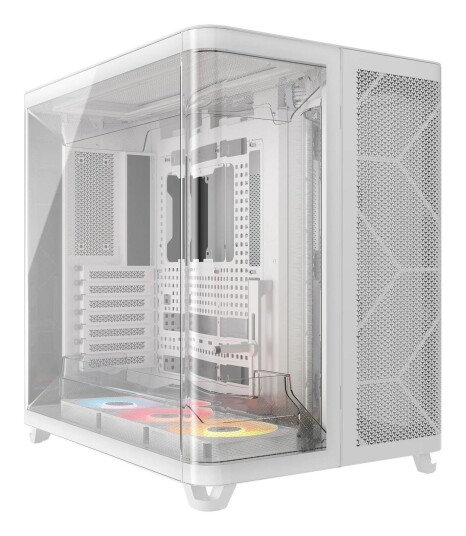 Corsair Air 5400 RS-R ARGB Miditower Kabinett Hvit med Herdet Glass