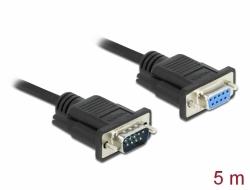 Delock seriellforlengelseskabel   DB 9 til DB 9   5 m