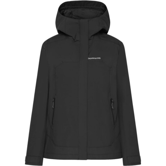 Didriksons Grit Regnjakke Dame Solid Black 38M
