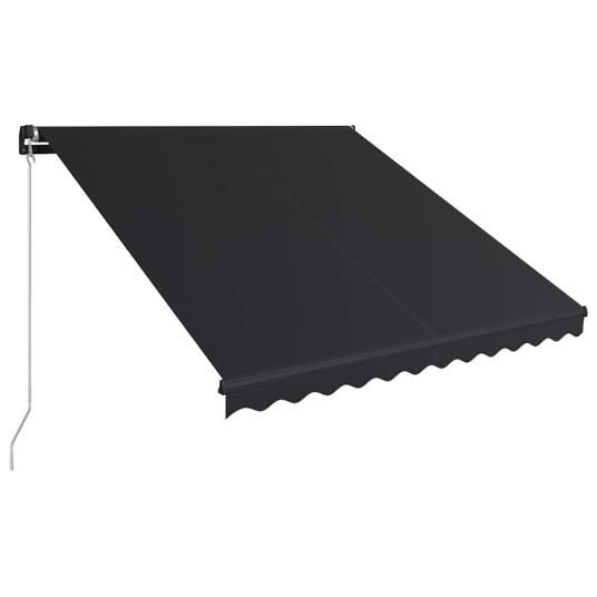 vidaXL Manuell uttrekkbar markise med LED 350x250 cm antrasitt