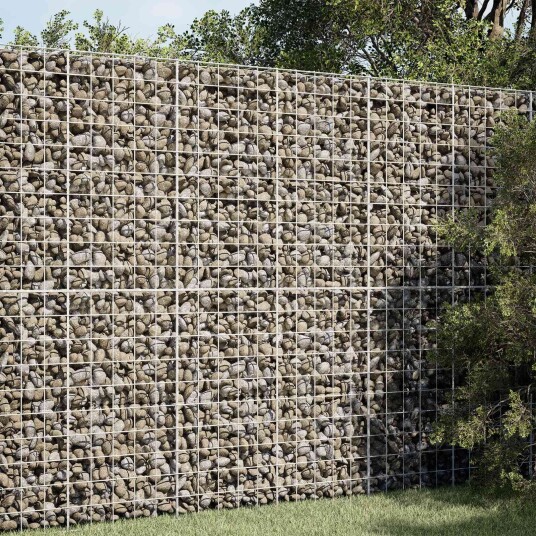 vidaXL Gabion med 5 mm tråd og 10x10 cm mesh 150x50x200 cm