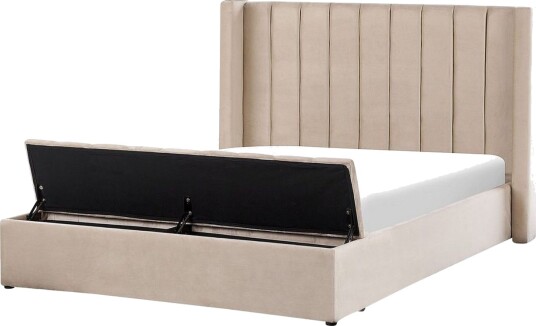 Seng med oppbevaringsbenk Noyers Beige 160x200 cm