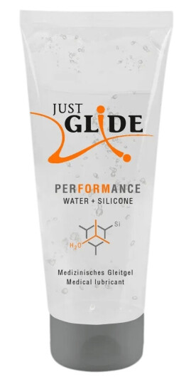 Just Glide Performance Vann och Silikonbasert Glidemiddel 200 ml
