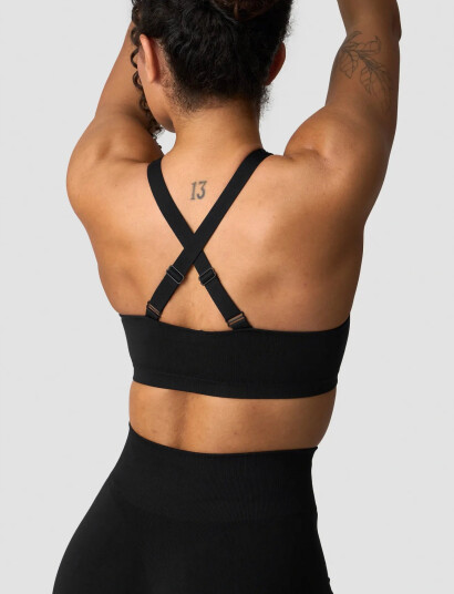 ICANIWILL Smooth Seamless Sports Bra - Black - XL
