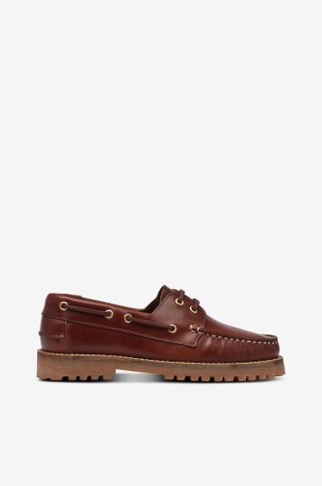 Bianco Loafers Biacapri Boat Shoe Pull Up Leather Brun