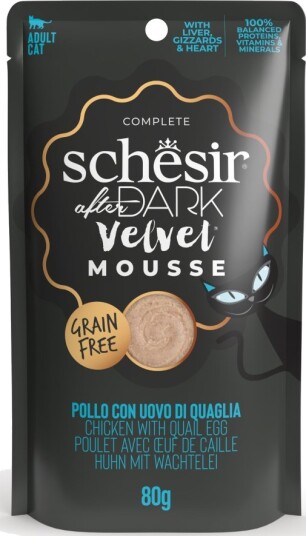 Schesir After Dark Velvet Mousse Kylling Med Vaktelegg 12 X 80 G
