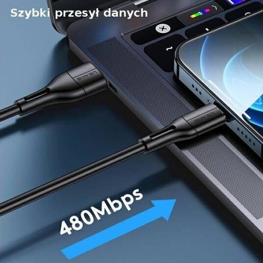 Usams Usb-A Til Microusb-Kabel 1 M Svart Sj502usb01