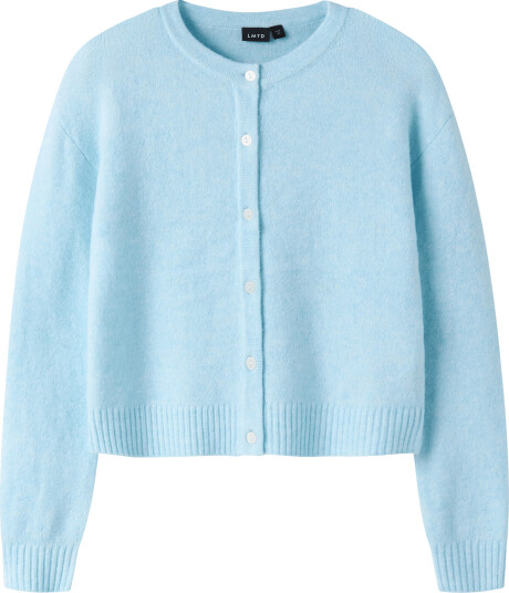 LMTD Nlfbynt Ls Knit Cardigan   Blue   158 164