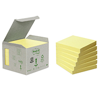 Post-it 100 % gjenvunnet 76 x 76 mm, 6 stk. Post-it 100 % gjenvunnet 76 x 76 mm, 6 stk.