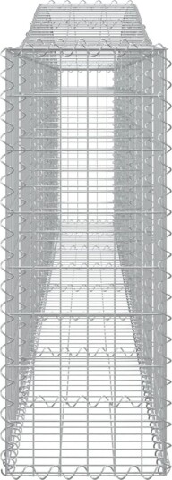 vidaXL Gabionkurver buede 7 stk 400x30x80/100 cm galvanisert jern
