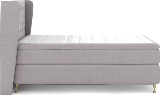 Select No 6 Komplett Sengepakke 120x200 Medium Lateks/Memory - Lysegrå/Gullben