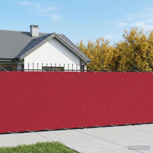 vidaXL Balkong privat skjerm 200 x 300 cm Stoff med PU belegg Rød