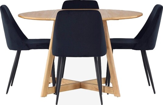Venture Home Spisegruppe Yadikon med 4 stk stoler Night Brun Venture Home Spisegruppe Yadikon med 4 stk stoler Night Brun