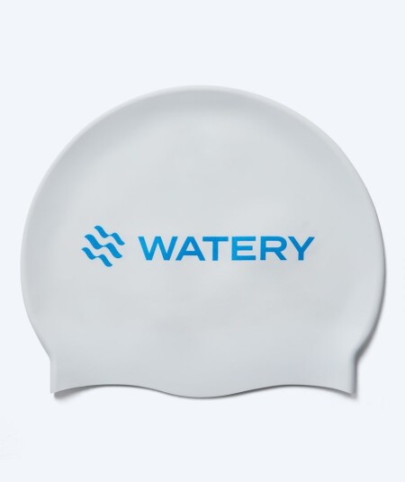 Watery badehette Signature Metallic Hvit/blå Svømmehette
