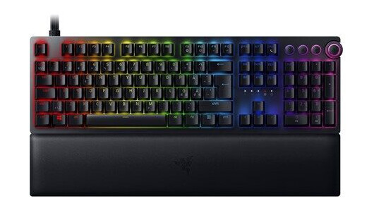 Razer Huntsman V2 Optical Purple - US - Gamingtastatur - Amerikansk Engelsk - Svart