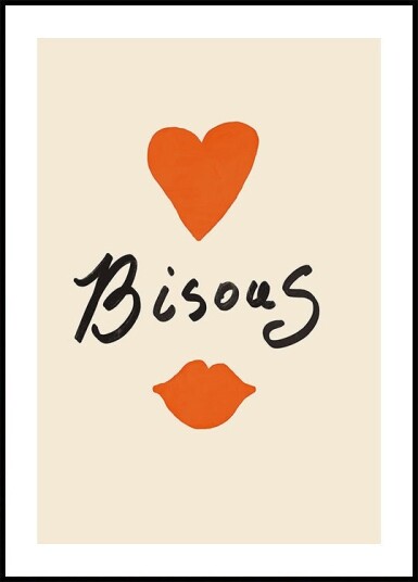 Bisous Poster Plakat / 70x100cm