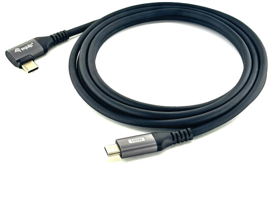 EQUIP USB Kabel 2.0 C -> C wink. St/St  3.00m  90Grad     sw