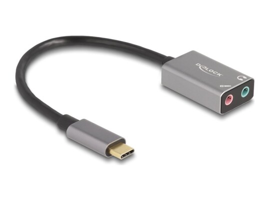 Delock - Usb-C Til Hodetelefons-Jakkadapter - 24 Pin Usb-C Hann Til Mini-Phone Stereo 3.5 Mm, Monominijakk Hunn - 14.5 Cm - Grå Delock - Usb-C Til Hodetelefons-Jakkadapter - 24 Pin Usb-C Hann Til Mini-Phone Stereo 3.5 Mm, Monominijakk Hunn - 14.5 Cm - Grå