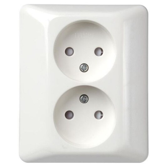 Elko EKO04508 Stikkontakt innfelt, ujordet, 2-veis, uten klemmer