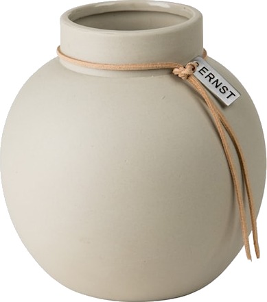 Rund Vase Steintøy 14 cm – Natur Rund Vase Steintøy 14 cm – Natur