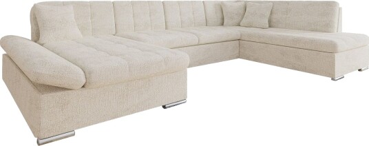 Zumar Sofa med Sjeselong og Divan 4 seter   Beige