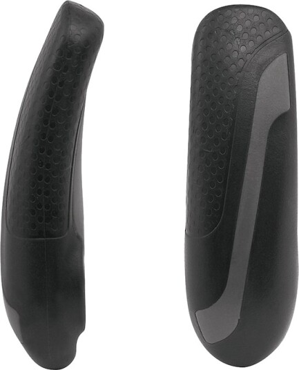 FORCE bar ends KRATON 11,3 cm lang aluminium grå/sort