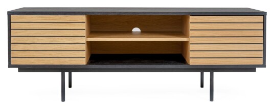 Woodman Stripe Tvbord - Eik/Sort Unoliving
