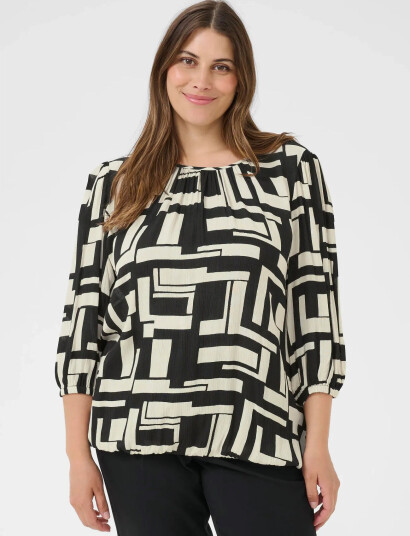 Kaffe Curve Kcmarina Ami Blouse - Cream - 54