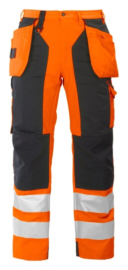 ProJob 6506 Håndverksbukse Kl 2 Oransje/Svart D84