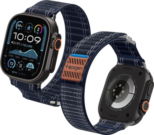 Spigen AMP10143 Reim til Apple Watch 49/46/45/44mm Marineblå
