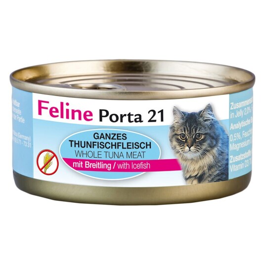 Porta 21 Feline Kattemat Våtfôr Tunfisk med Brisling 6 x 156g for Voksne Katter Porta 21 Feline Kattemat Våtfôr Tunfisk med Brisling 6 x 156g for Voksne Katter