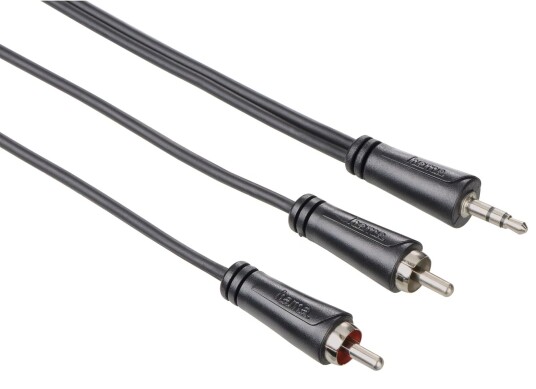 Hama 3.5 mm minijack til 2 x RCA Lydkabel Svart 5 m