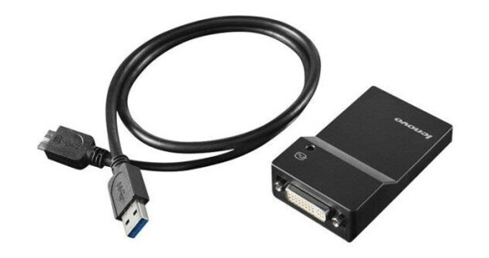 Lenovo USB 3.0 DVI/VGA Monitoradapter - Svart 2048x1152
