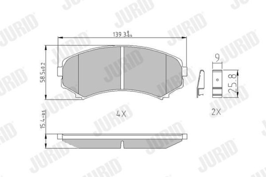 Bremseklosser JURID 572497J Bremseklosser JURID 572497J