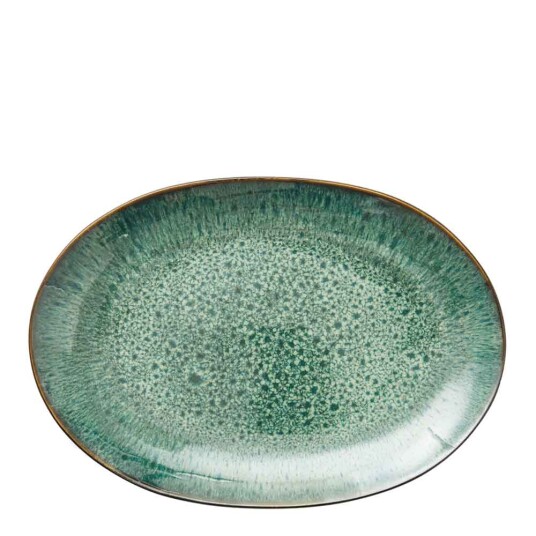 Bitz Fat oval 36x25 cm svart/grønn