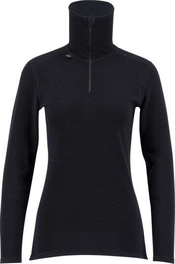 Ulvang Women's Comfort 200 Turtle Neck With Zip XL, Black/Black