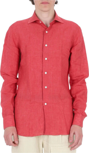 Borriello Napoli Herre Skjorter Rød 3XL, Borriello Napoli Herre Skjorter Rød 3XL,