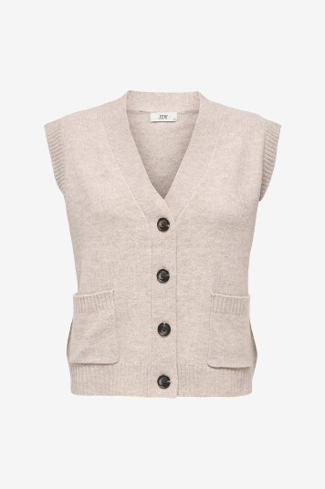 Jdy Vest jdySuper Life S/l V neck Vest Knt N Grå